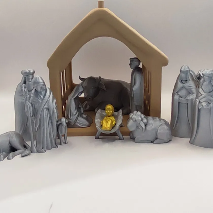 Escena de Navidad - Set 12 Piezas + Pesebre