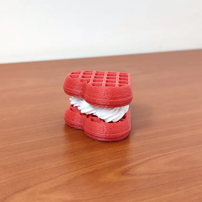 Waffle de corazón (Clicker) - 5 cm