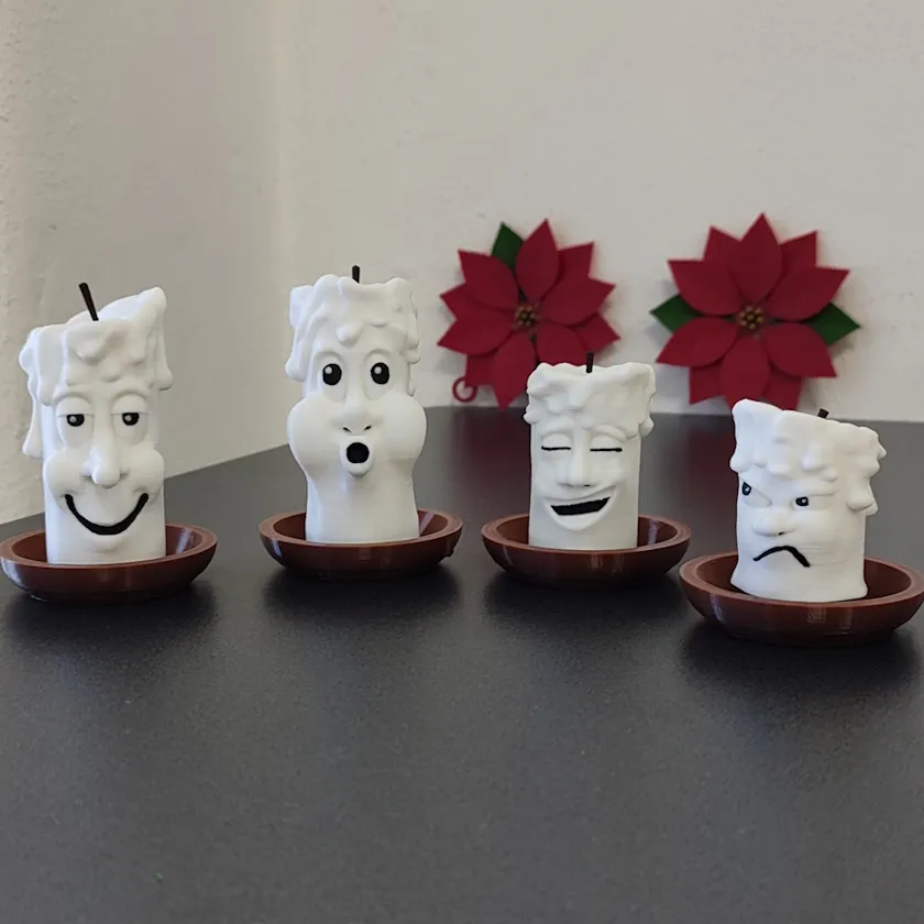 Velas con cara - 6 cm