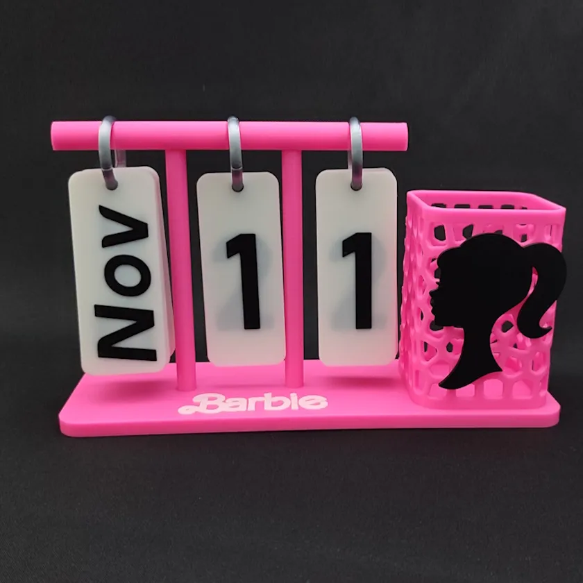 Calendario Porta Lapices Barbie - 20 cm