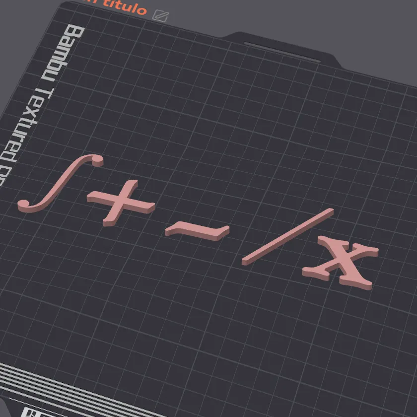 Simbolos Matemáticos - 5 cm